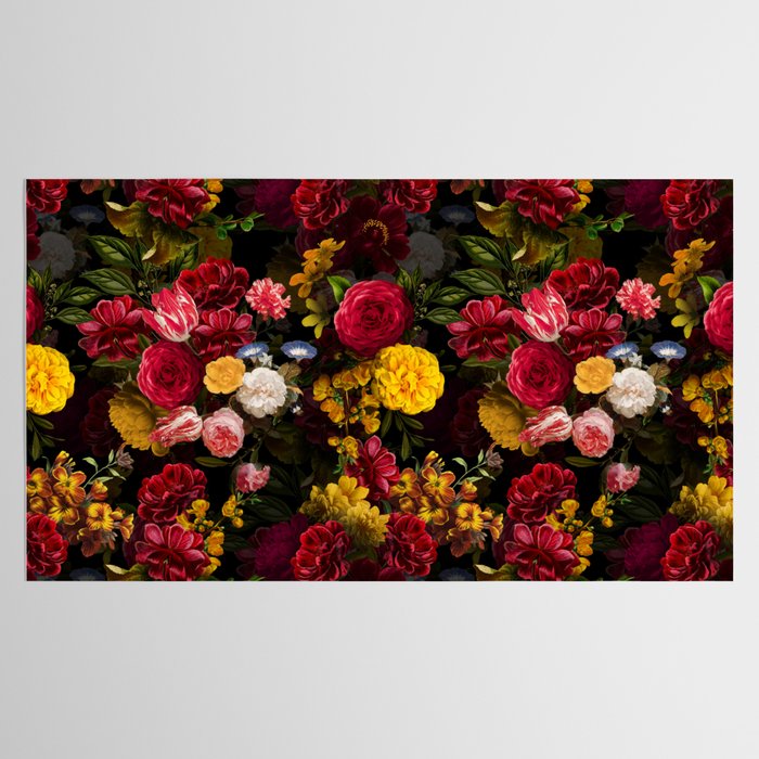 Dutch Vintage Midnight Flower Garden Tablecloth Gallery Image 2