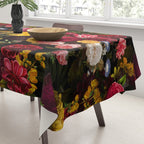 Dutch Vintage Midnight Flower Garden Tablecloth Gallery Image 3