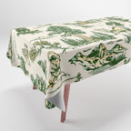 Sequoia National Park California Vintage Travel Art Pattern Tablecloth Gallery Image 1