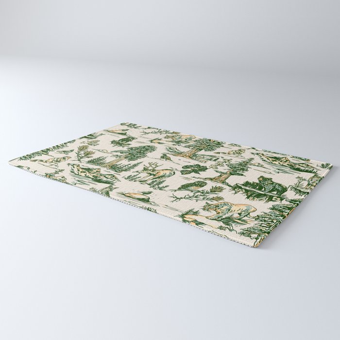 Sequoia National Park California Vintage Travel Art Pattern Rug Gallery Image 3