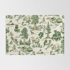 Sequoia National Park California Vintage Travel Art Pattern Rug Gallery Image 2