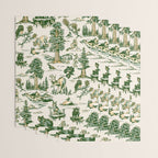 Sequoia National Park California Vintage Travel Art Pattern Wrapping Paper Gallery Image 3