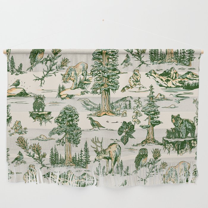 Sequoia National Park California Vintage Travel Art Pattern Wall Hanging Gallery Image 1