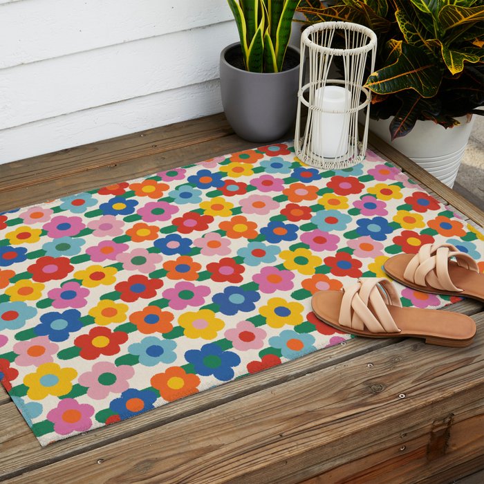Summer Garden #5 Outdoor Rug Gallery Image 2