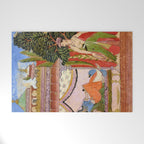 Lovers Indian Miniature Painted Illustration Welcome Mat Gallery Image 1