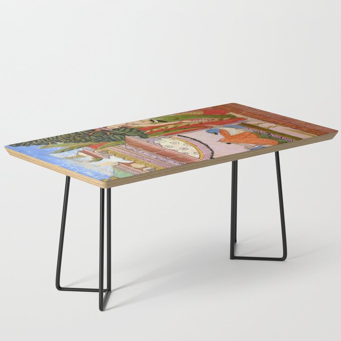 Lovers Indian Miniature Painted Illustration Coffee Table Gallery Image 1
