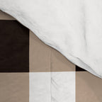 Gingham Large Tan Black White Comforter Gallery Image 4