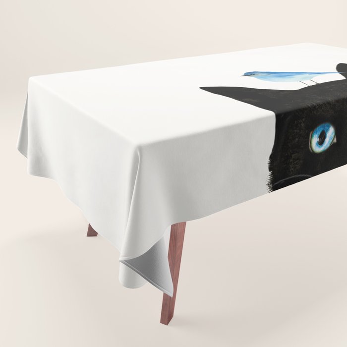 Cat and Bird Tablecloth Gallery Image 1