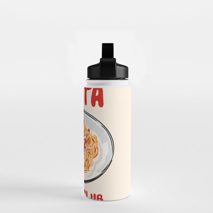 Pasta Lover Club - Italian Spaghetti Illustration Water Bottle Gallery Image 2