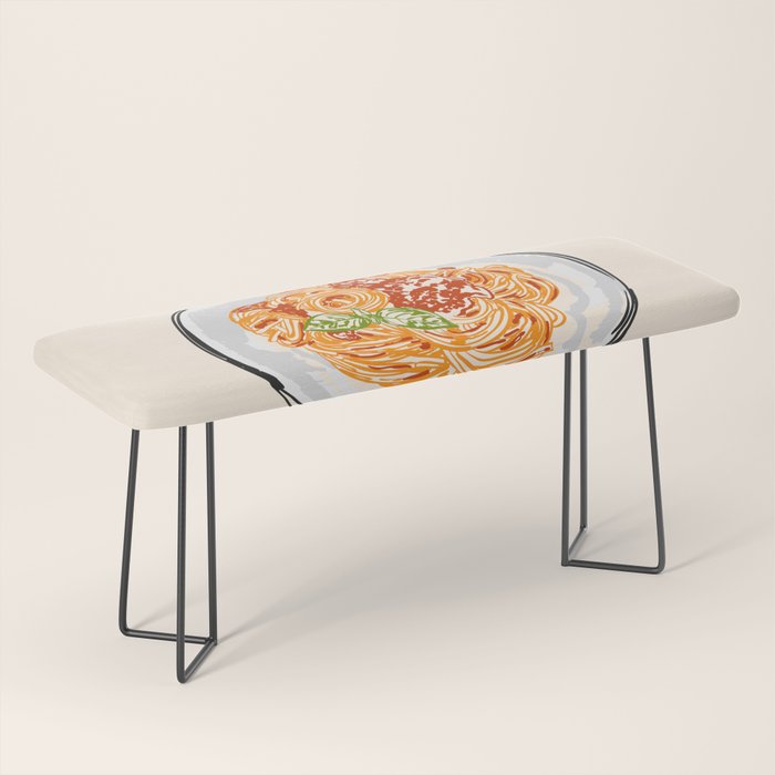 Pasta Lover Club - Italian Spaghetti Illustration Bench Gallery Image 1