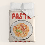 Pasta Lover Club - Italian Spaghetti Illustration Comforter Gallery Image 6