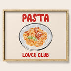Pasta Lover Club - Italian Spaghetti Illustration Serving Tray Gallery Image 1
