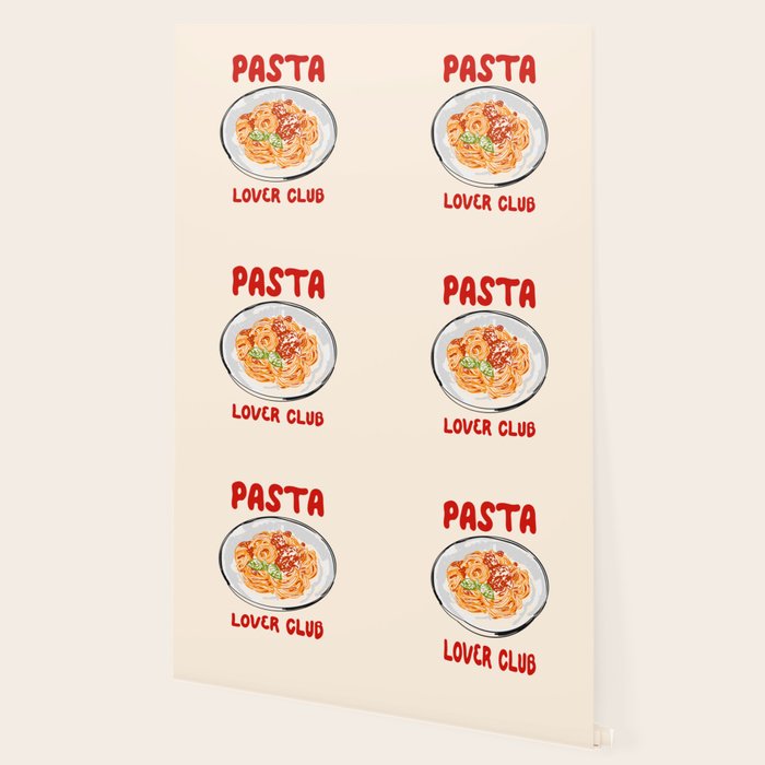 Pasta Lover Club - Italian Spaghetti Illustration Wallpaper Gallery Image 2
