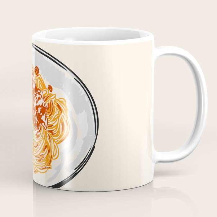 Pasta Lover Club - Italian Spaghetti Illustration Coffee Mug Gallery Image 1
