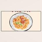 Pasta Lover Club - Italian Spaghetti Illustration Desk Mat Gallery Image 3