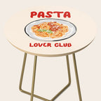 Pasta Lover Club - Italian Spaghetti Illustration Side Table Gallery Image 2