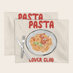Pasta Lover Club - Italian Spaghetti Illustration Placemat Gallery Image 1