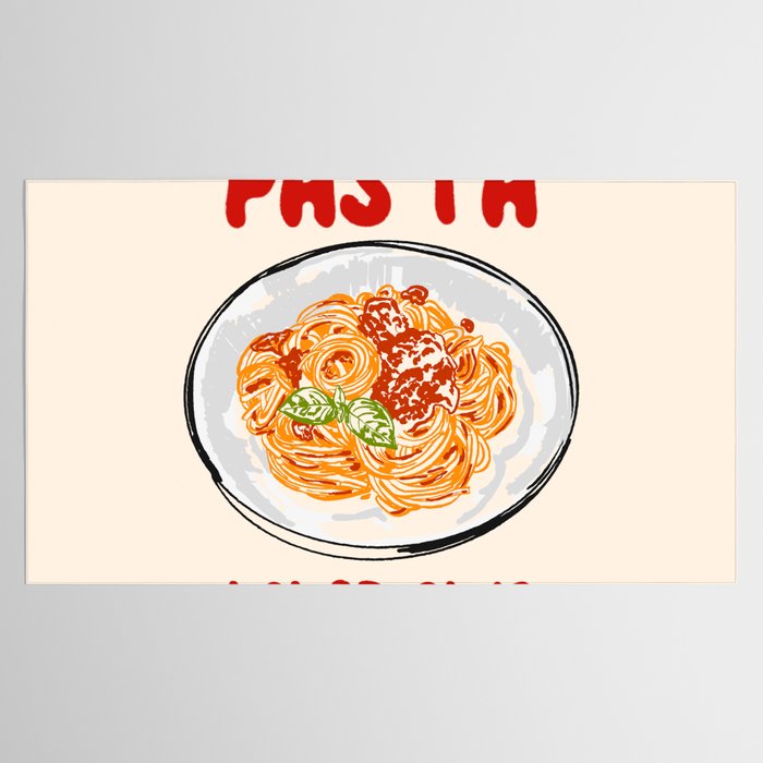 Pasta Lover Club - Italian Spaghetti Illustration Tablecloth Gallery Image 2