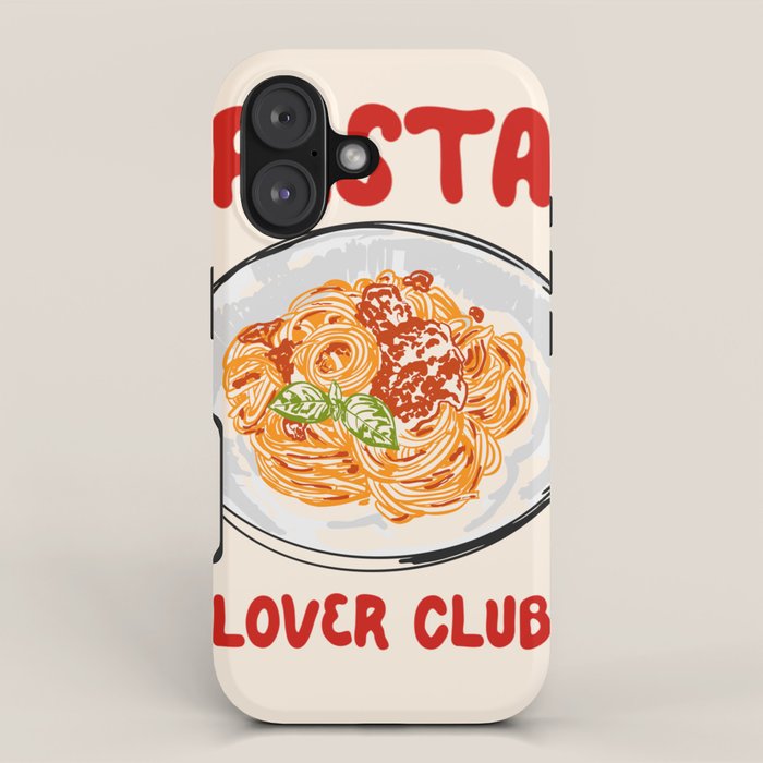 Pasta Lover Club - Italian Spaghetti Illustration iPhone Case Gallery Image 1
