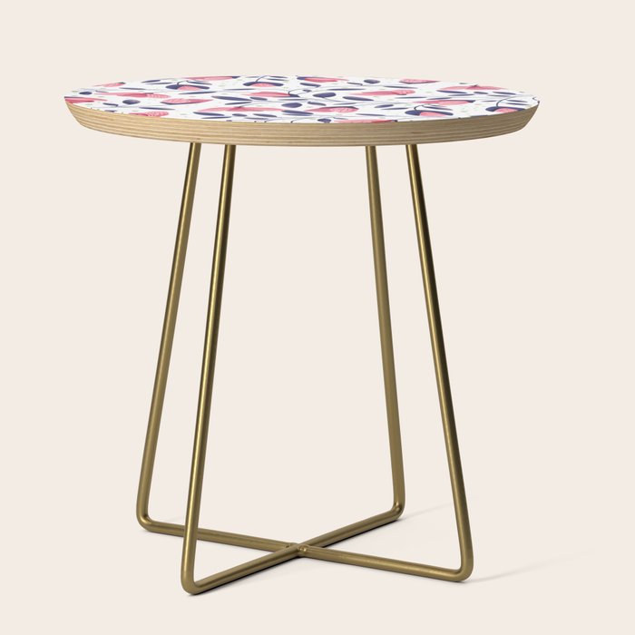 Pink and Blue Floral Tapestry, Poppy Seamless Pattern Side Table Gallery Image 1