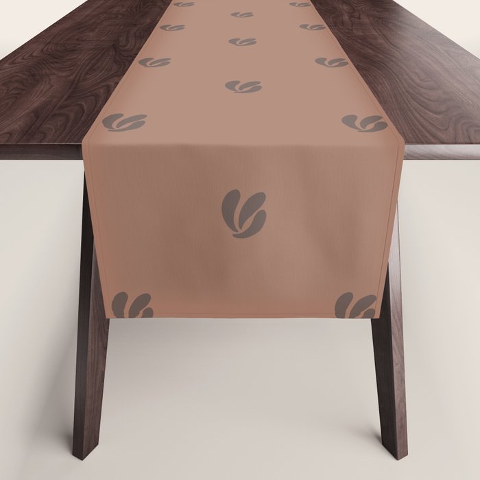 Leafy pattern - mocha mousse Table Runner Gallery Image 1