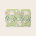 Retro Pickleball Pattern Bath Mat Gallery Image 1