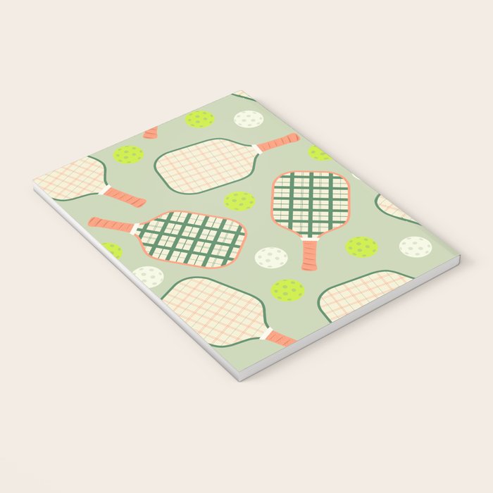 Retro Pickleball Pattern Notebook Gallery Image 3