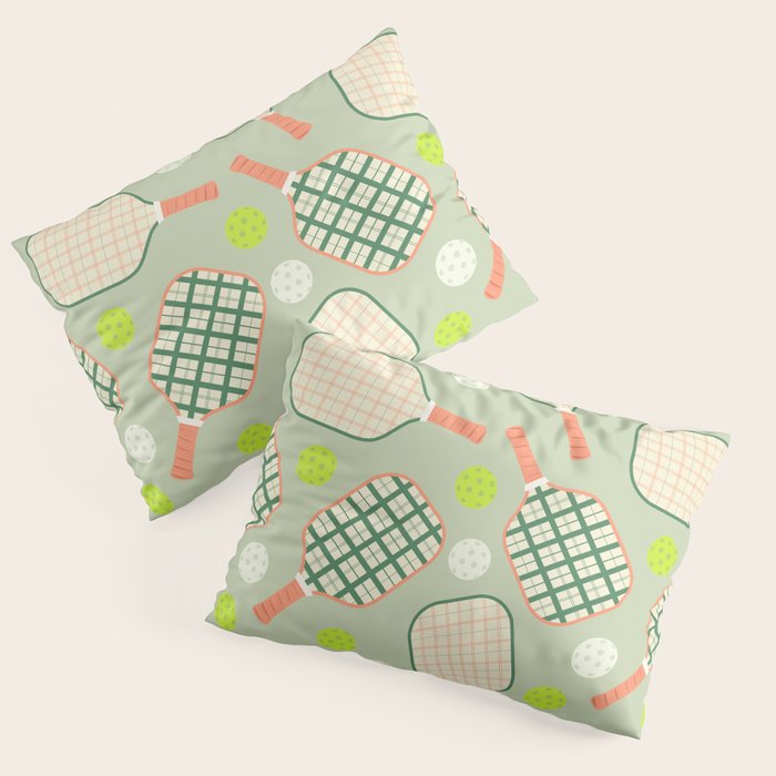 Retro Pickleball Pattern Pillow Sham Gallery Image 3
