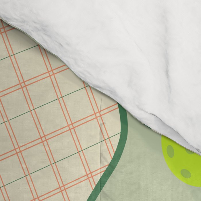 Retro Pickleball Pattern Comforter Gallery Image 4