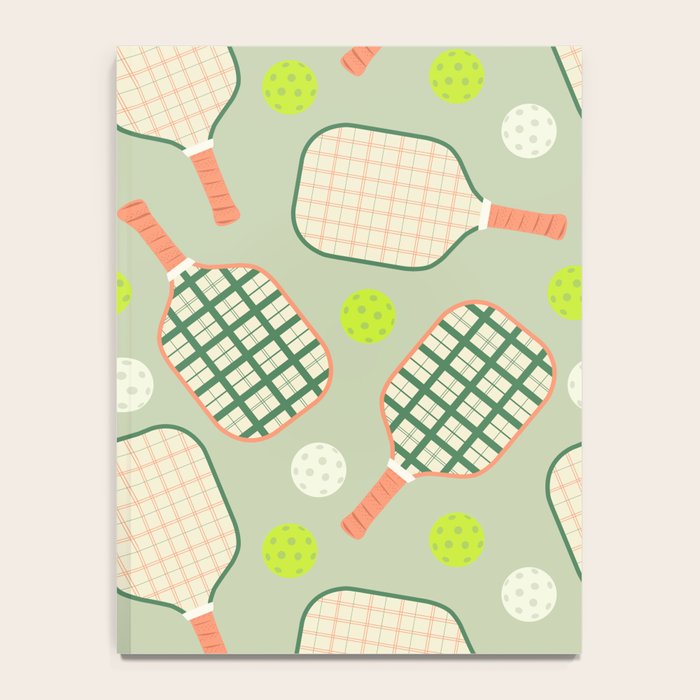 Retro Pickleball Pattern Notebook Gallery Image 4