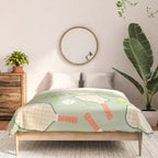 Retro Pickleball Pattern Comforter Gallery Image 3
