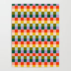 Checkered Rainbow Retro Vibe  Poster Gallery Image 4