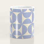 Mid Century Abstract Geometric Pattern in Blue Coffee Mug Gallery Image 4