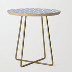 Mid Century Abstract Geometric Pattern in Blue Side Table Gallery Image 1