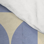 Mid Century Abstract Geometric Pattern in Blue Comforter Gallery Image 4