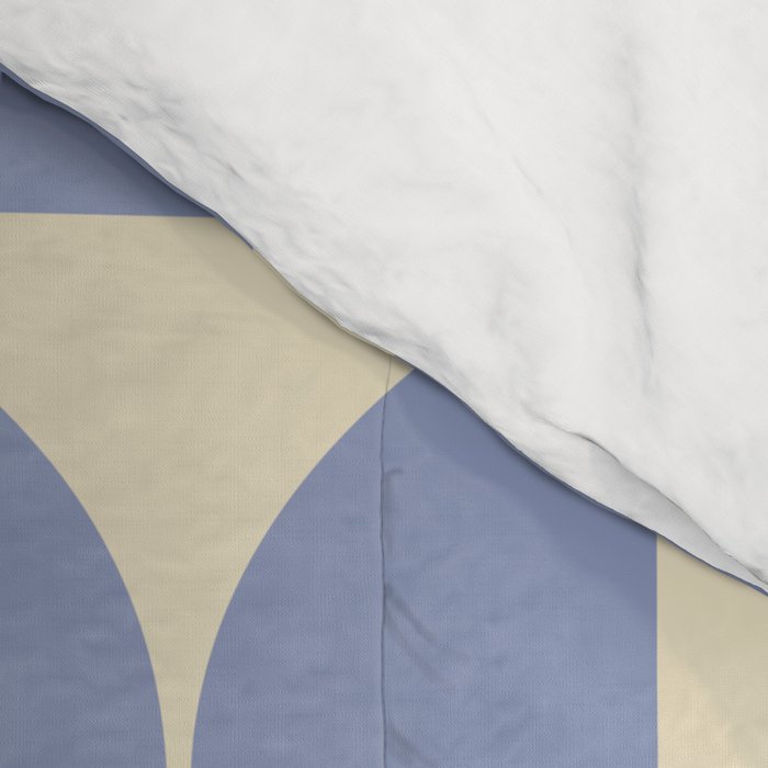 Mid Century Abstract Geometric Pattern in Blue Comforter Gallery Image 4