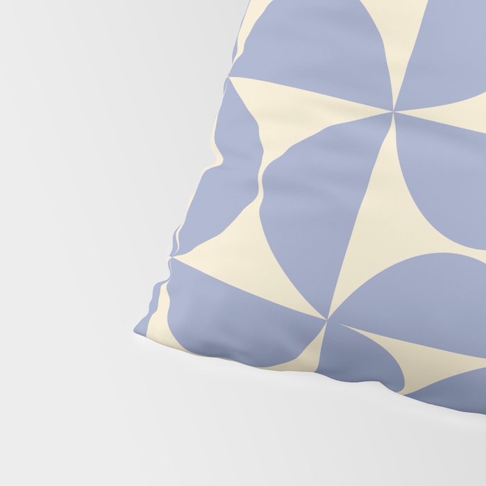 Mid Century Abstract Geometric Pattern in Blue Pillow Sham Gallery Image 4