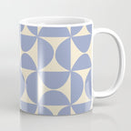 Mid Century Abstract Geometric Pattern in Blue Coffee Mug Gallery Image 1