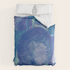 Fall Apple Orchard Painting in Cobalt Blue Comforter Gallery Image 6