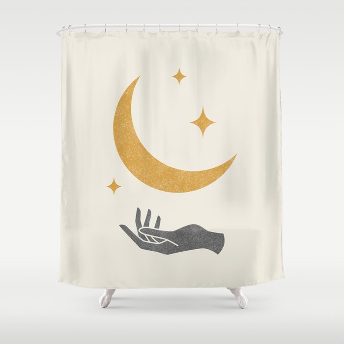 Moonlight Hand Shower Curtain Gallery Image 1