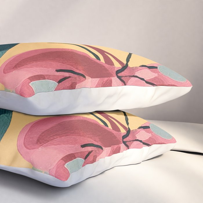 Rose Stem with Dusty Blue Leaves Pillow Sham Gallery Image 3