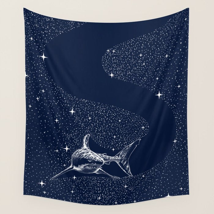 Starry Shark Wall Tapestry Gallery Image 4