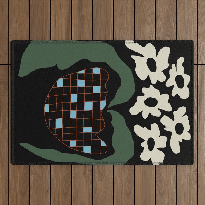 Floral fun night Outdoor Rug Gallery Image 1