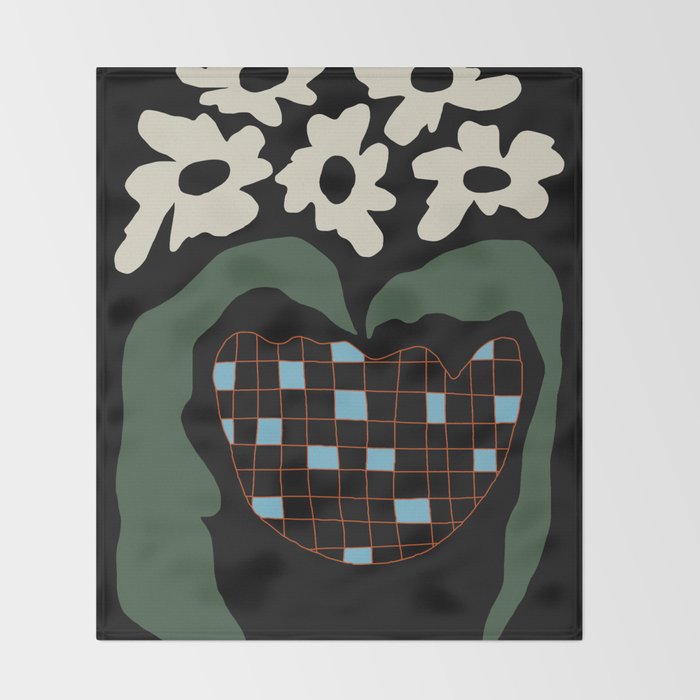 Floral fun night Throw Blanket Gallery Image 2