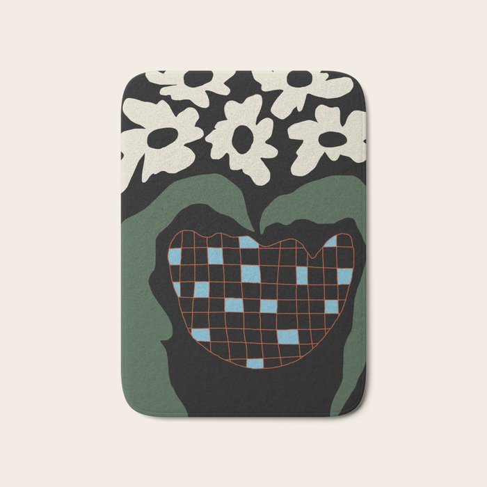 Floral fun night Bath Mat Gallery Image 1