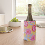 Folk Floral Blossoms in Pastel Pink Wine Chiller Gallery Image 4