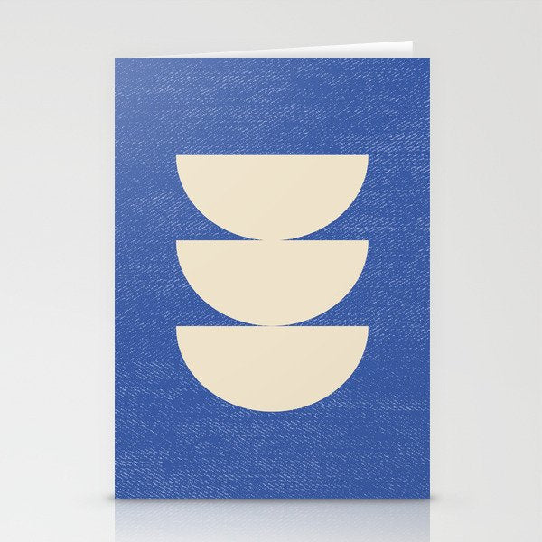 Half Circle 3 - Blue Texture Stationery Card Gallery Image 2