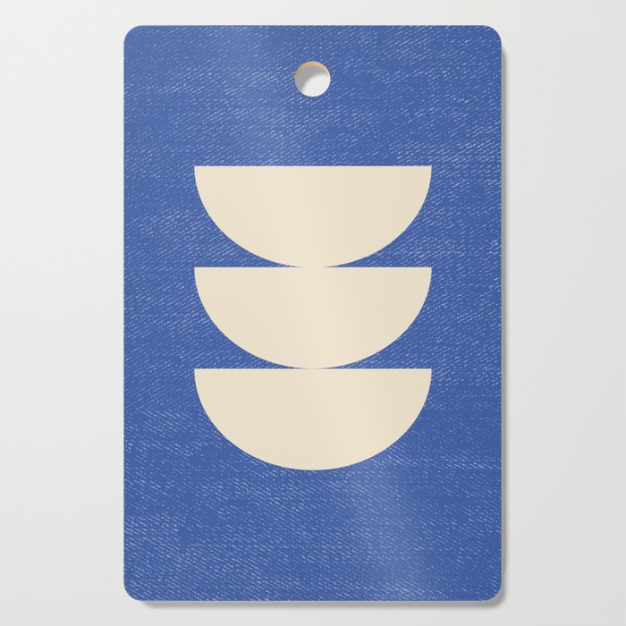 Half Circle 3 - Blue Texture Cutting Board Gallery Image 1