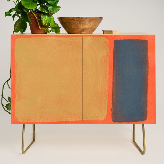 Colourful Field Lemon Slate Blue Credenza Gallery Image 1