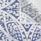 Leaves indigo fantasy tiled 4 Wall Tapestry Gallery Image 3